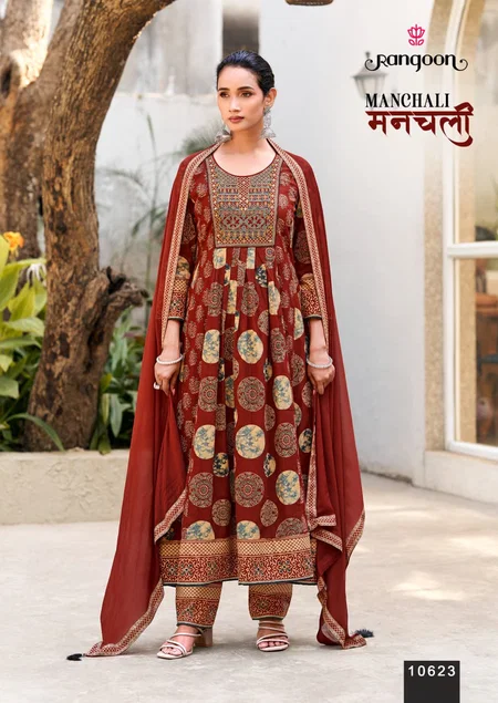 Manchali By Rangoon Cotton Printed Kurti With Bottom Dupatta Exporters In India